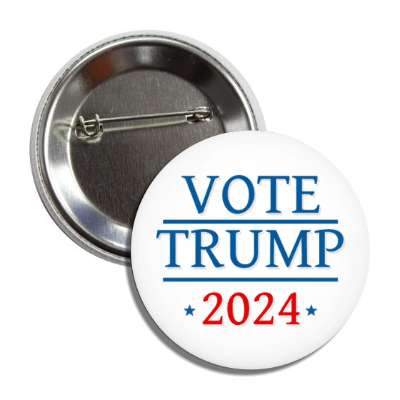 vote trump 2024 thin classy white button