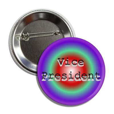 vice president rainbow multicolor button