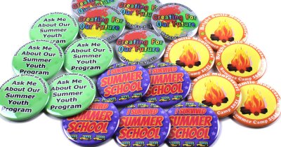 Custom Buttons for Summer Camps and Youth Programs