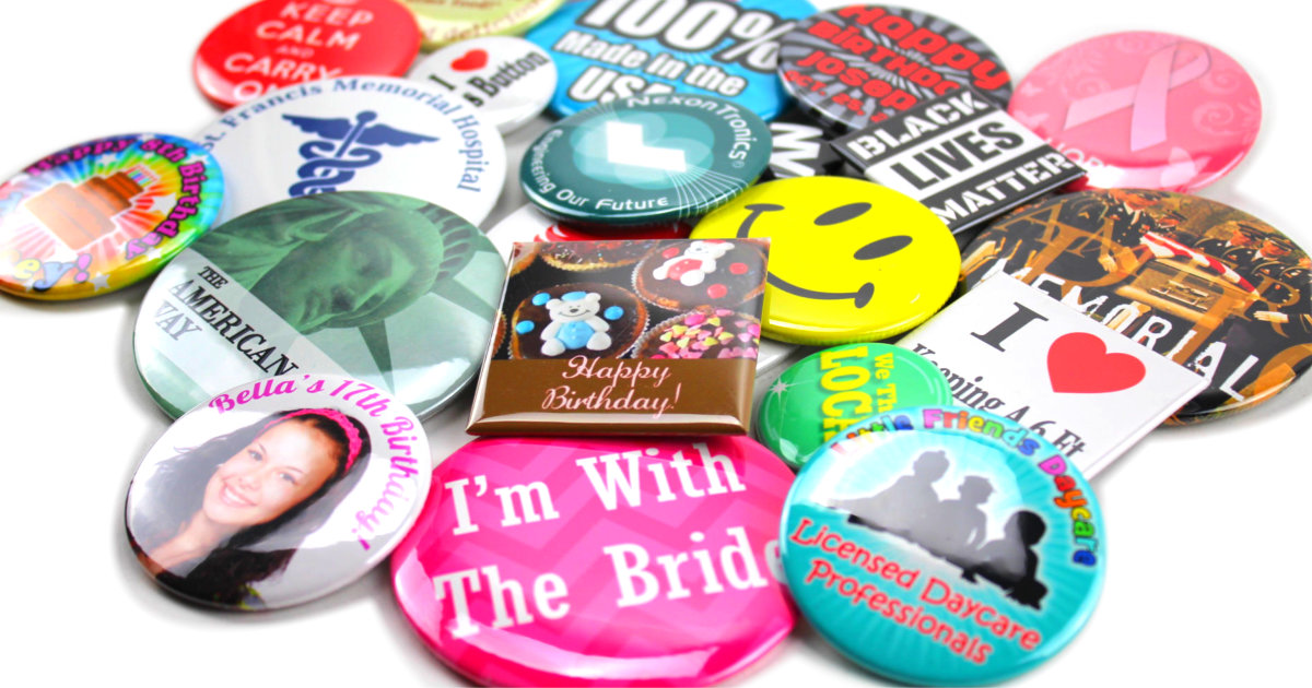 Make Buttons, Pin Buttons, Custom Buttons, Badge Pins