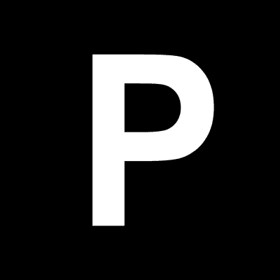 Letter P Capital Black White Button | Wacky Buttons