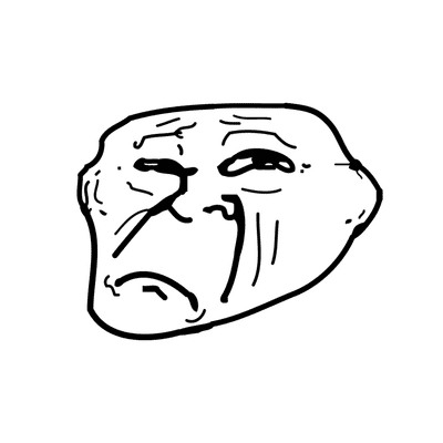 Troll Sad Face Button