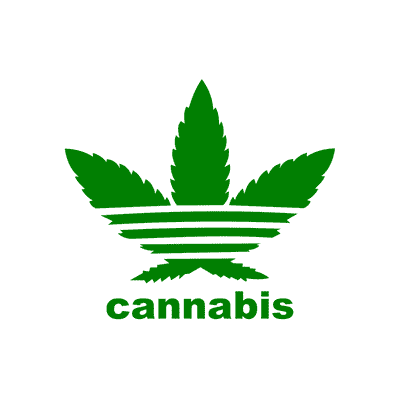 Cannabis Weed Adidas Logo Parody Button | Wacky