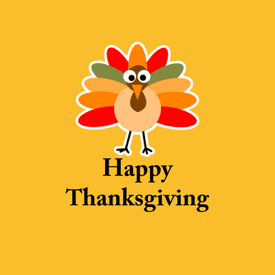 happy thanksgiving cute turkey
