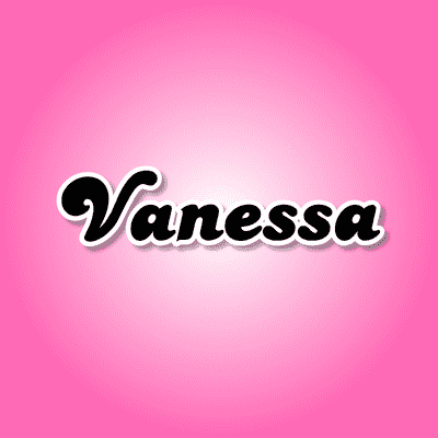 Vanessa Female Name Pink Button Wacky Buttons