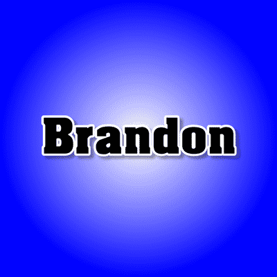 Brandon Male Name Blue Button