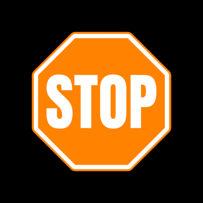 Orange Stop Sign