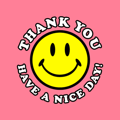 thank you pink smiley