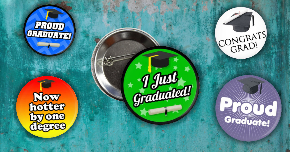 Custom Graduation Button Pins