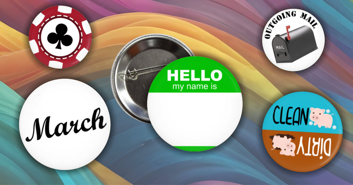 Buttons for Everyday Uses Like Games Calendar Reminders