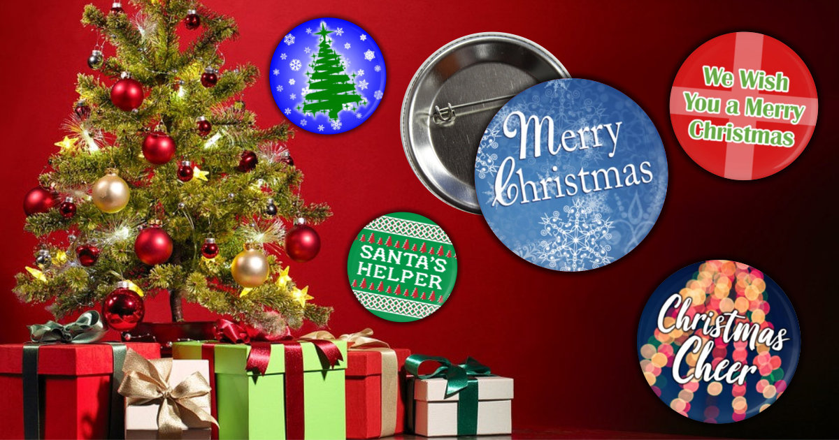 Custom Holiday Buttons for Your Corporate Parties