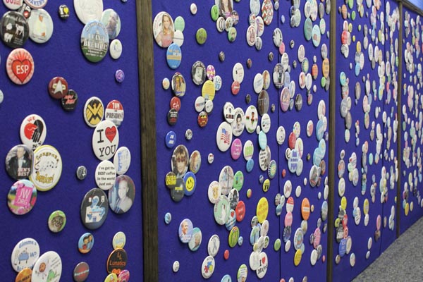 Old Wall Covered In Buttons