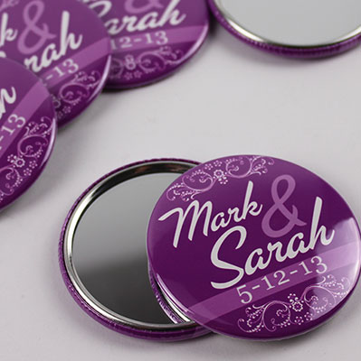 custom pocket mirror buttons