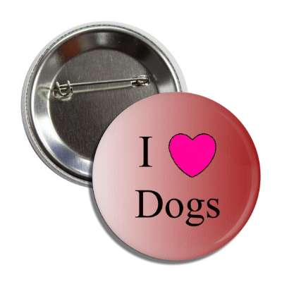 i love dogs heart button