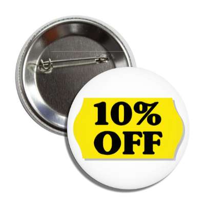 10 percent off pricetag button