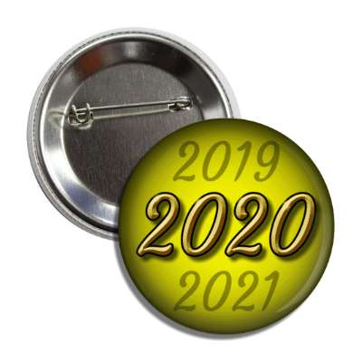 2020 new year yellow button