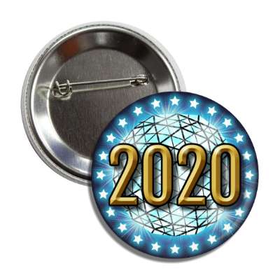 2020 times square new york city ball drop blue button