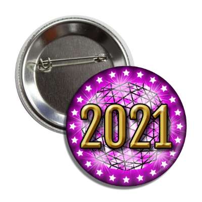 2021 times square new york city ball drop purple button