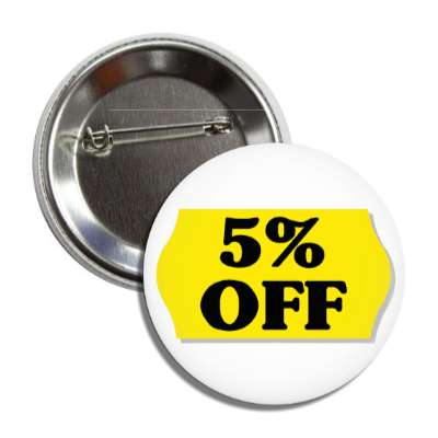 5 percent off pricetag button