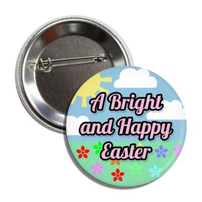 a bright and happy easter button
