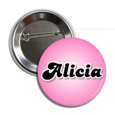 alicia female name pink button