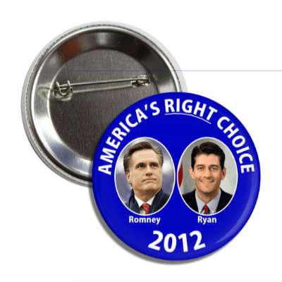 americas right choice romney ryan button