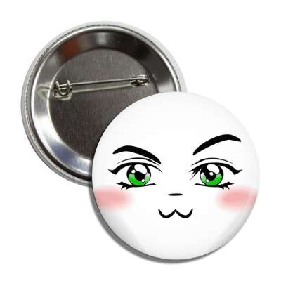 anime cat rabbit smile face button