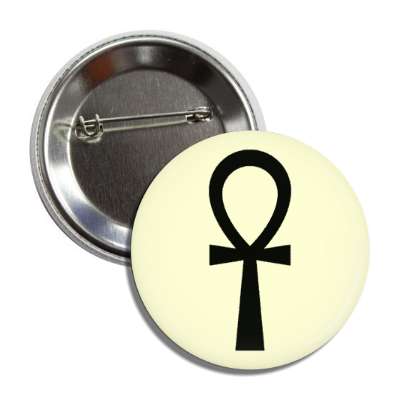 ankh egyptian black creme button