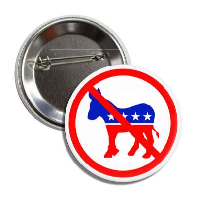 anti democrat party red slash button