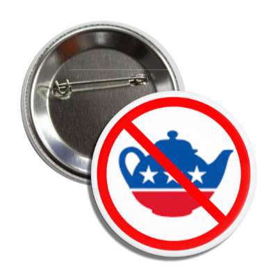 anti tea party symbol red slash button