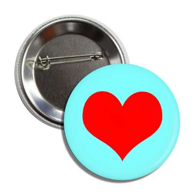 aqua heart valentines day button