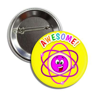 awesome smile face atom button