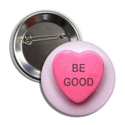 be good pink valentines day heart candy button