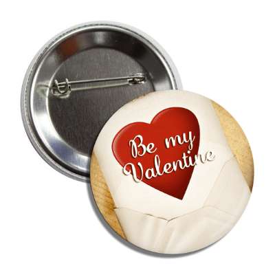 be my valentine envelope classic button
