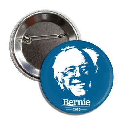 bernie sanders blue silhouette button