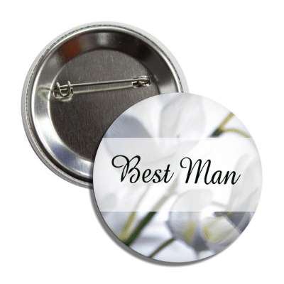 best man colorful flowers middle rectangle button