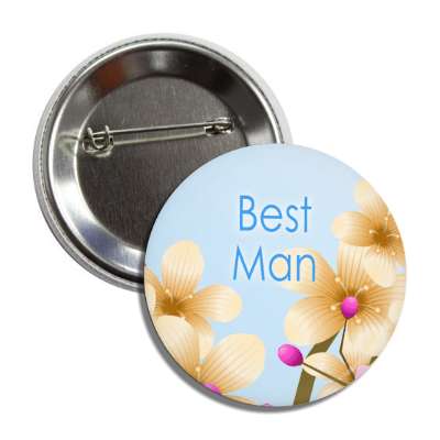 best man colorful flowers button