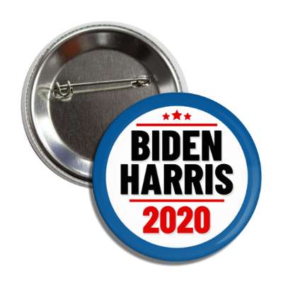 biden harris 2020 blue border button