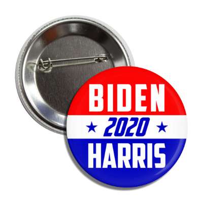 biden harris 2020 bold red white blue button