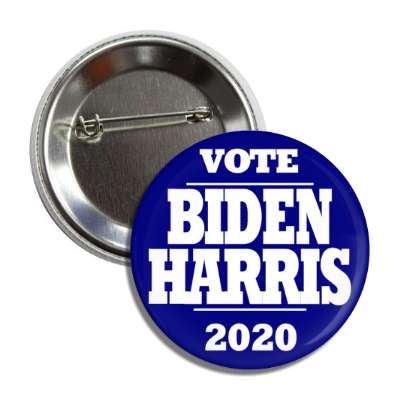 biden harris 2020 dark blue button