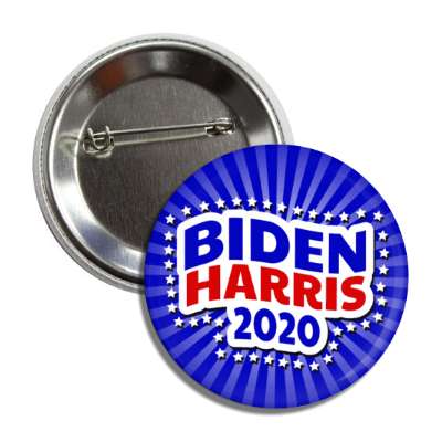 biden harris 2020 rays blue red white stars button