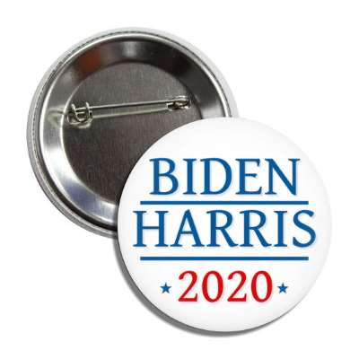 biden harris 2020 white button