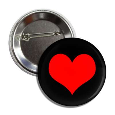black heart valentines day button