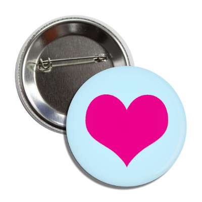 blue heart valentines day button