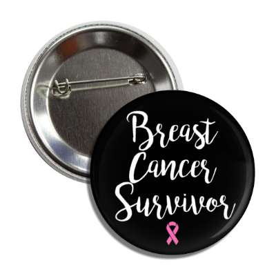 breast cancer survivor black button