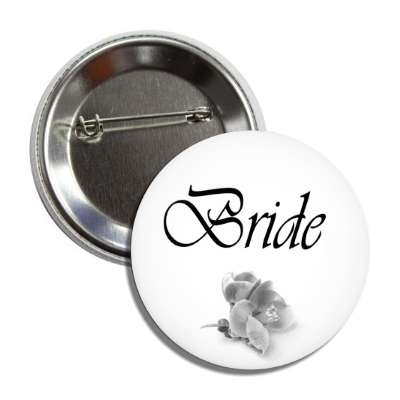 bride grey flower one button