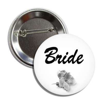 bride one grey flower button