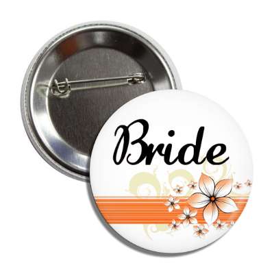 bride orange flowers white button