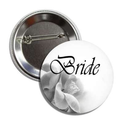 bride quarter grey flower button