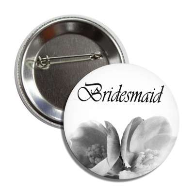 bridesmaid grey flowers bottom button